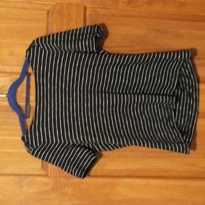 Talbot's women's size SP short-sleeved cotton blend tie in back top